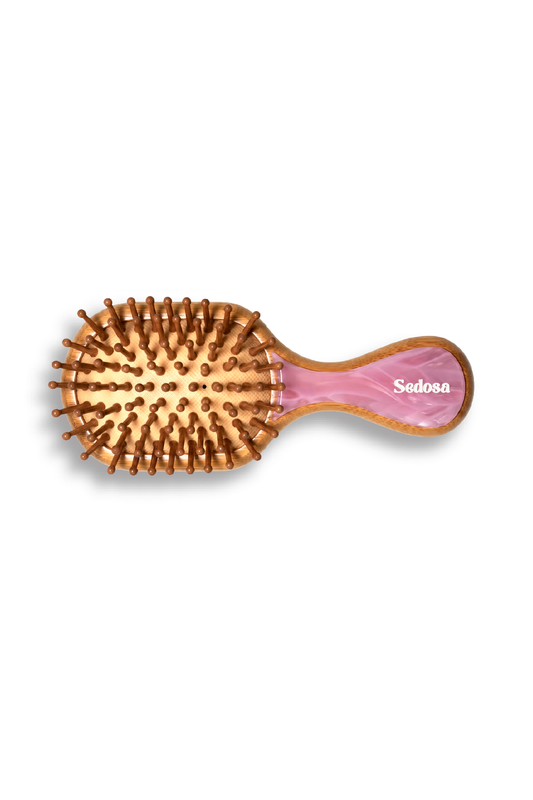 Mini Pink Cloud Bamboo Brush